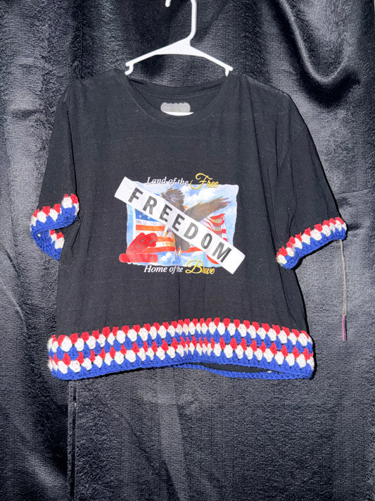 Lg Charlie Kirk upcycle crop