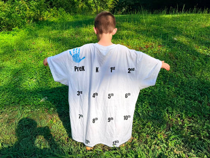 Short sleeve handprint graduation shirt