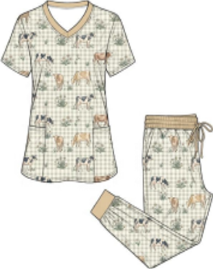 Adult V neck top and Joggers